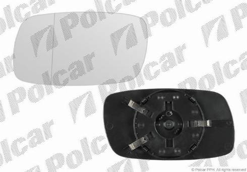 Polcar 5507555M - Spoguļstikls, Ārējais atpakaļskata spogulis www.autospares.lv