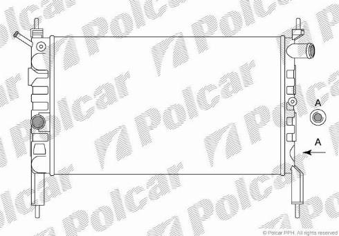 Polcar 550708B1 - Radiators, Motora dzesēšanas sistēma www.autospares.lv