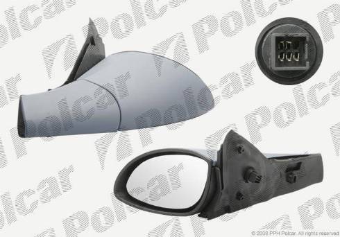 Polcar 5516514M - Ārējais atpakaļskata spogulis www.autospares.lv