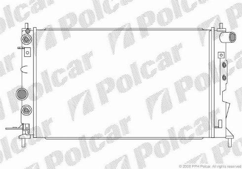 Polcar 551608-3 - Radiators, Motora dzesēšanas sistēma www.autospares.lv