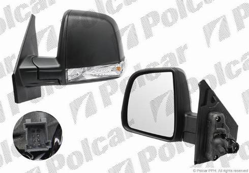 Polcar 55U1511M - Ārējais atpakaļskata spogulis www.autospares.lv