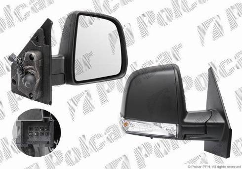 Polcar 55U1521M - Ārējais atpakaļskata spogulis www.autospares.lv