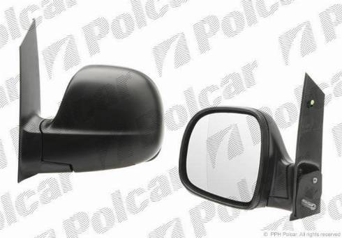 Polcar 504051-M - Ārējais atpakaļskata spogulis www.autospares.lv