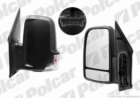 Polcar 506551-M - Ārējais atpakaļskata spogulis www.autospares.lv