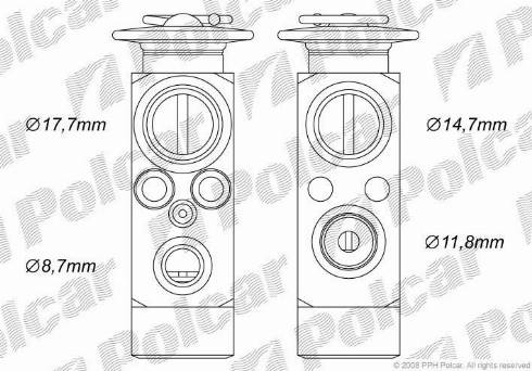 Polcar 5001KZ-4 - Izplešanās vārsts, Gaisa kond. sistēma www.autospares.lv