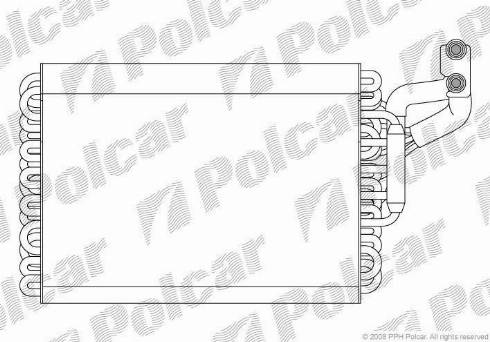 Polcar 5014P8-1 - Iztvaikotājs, Gaisa kondicionēšanas sistēma www.autospares.lv