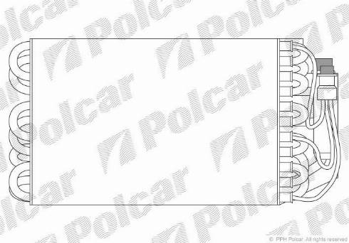 Polcar 5024P8-3 - Iztvaikotājs, Gaisa kondicionēšanas sistēma www.autospares.lv