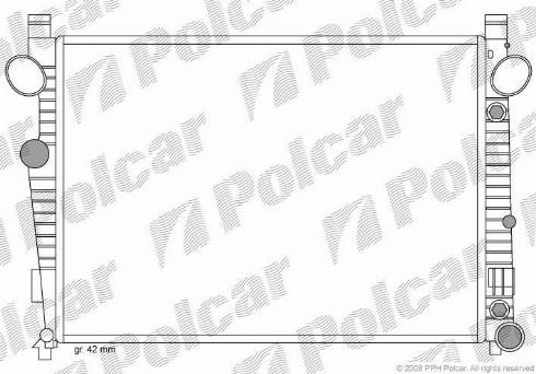 Polcar 5025082X - Radiators, Motora dzesēšanas sistēma www.autospares.lv