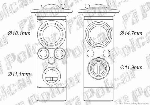 Polcar 5025KZ-1 - Izplešanās vārsts, Gaisa kond. sistēma www.autospares.lv