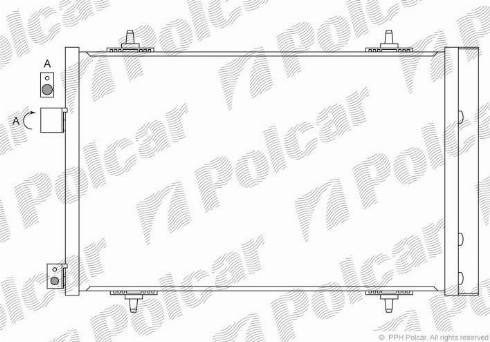 Polcar 5748K85X - Kondensators, Gaisa kond. sistēma www.autospares.lv