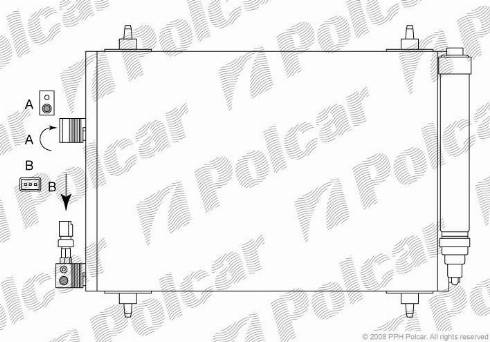 Polcar 5748K81X - Kondensators, Gaisa kond. sistēma www.autospares.lv