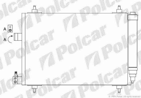 Polcar 5748K8C1 - Kondensators, Gaisa kond. sistēma www.autospares.lv