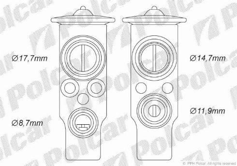 Polcar 5747KZ-1 - Izplešanās vārsts, Gaisa kond. sistēma www.autospares.lv