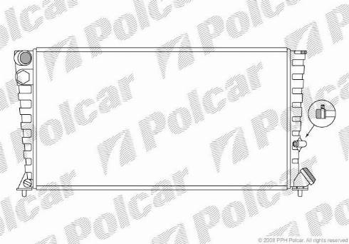 Polcar 570808-2 - Radiators, Motora dzesēšanas sistēma www.autospares.lv