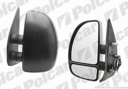 Polcar 5702516E - Ārējais atpakaļskata spogulis, Vadītāja kabīne www.autospares.lv