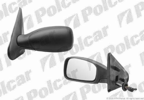 Polcar 5707511M - Ārējais atpakaļskata spogulis www.autospares.lv