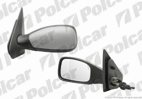 Polcar 5707513M - Ārējais atpakaļskata spogulis www.autospares.lv