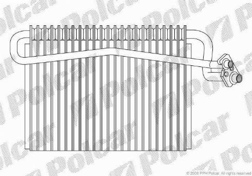 Polcar 5707P8-1 - Iztvaikotājs, Gaisa kondicionēšanas sistēma www.autospares.lv