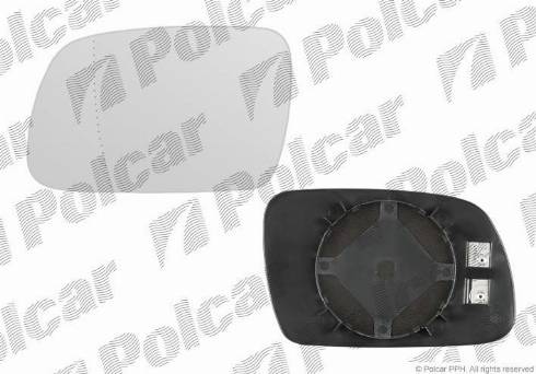 Polcar 5710544M - Spoguļstikls, Ārējais atpakaļskata spogulis www.autospares.lv