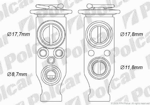 Polcar 5710KZ-1 - Izplešanās vārsts, Gaisa kond. sistēma www.autospares.lv