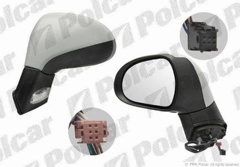 Polcar 5724515M - Ārējais atpakaļskata spogulis www.autospares.lv