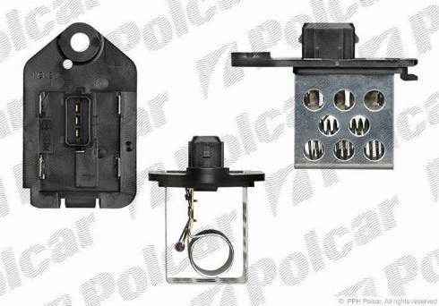 Polcar 5723KST-3 - Papildus rezistors, Elektromotors-Radiatora ventilators www.autospares.lv