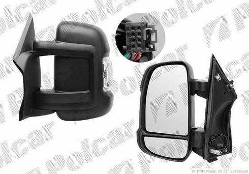 Polcar 5770524M - Ārējais atpakaļskata spogulis www.autospares.lv