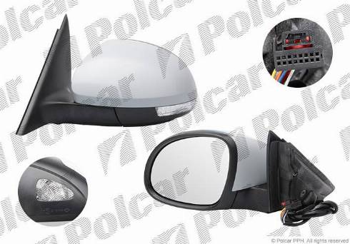 Polcar 6935515M - Ārējais atpakaļskata spogulis www.autospares.lv