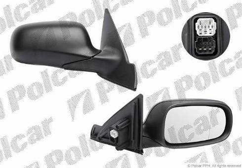 Polcar 6530513M - Ārējais atpakaļskata spogulis www.autospares.lv