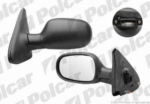 Polcar 6007514M - Ārējais atpakaļskata spogulis www.autospares.lv