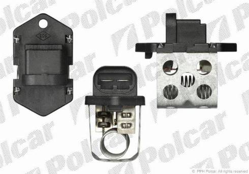 Polcar 6007KST-2 - Papildus rezistors, Elektromotors-Radiatora ventilators www.autospares.lv