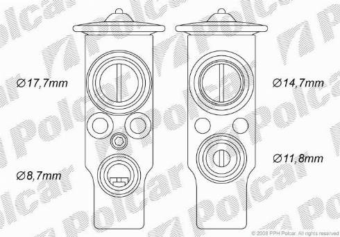 Polcar 6007KZ-2 - Izplešanās vārsts, Gaisa kond. sistēma www.autospares.lv