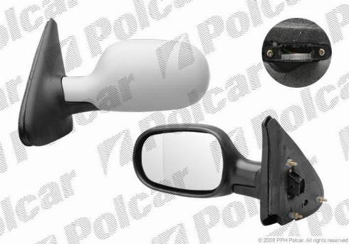 Polcar 6011514M - Ārējais atpakaļskata spogulis www.autospares.lv