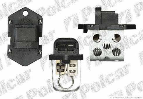 Polcar 6011KST-1 - Papildus rezistors, Elektromotors-Radiatora ventilators www.autospares.lv