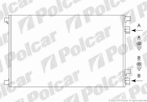 Polcar 6012K81X - Condenser, air conditioning www.autospares.lv