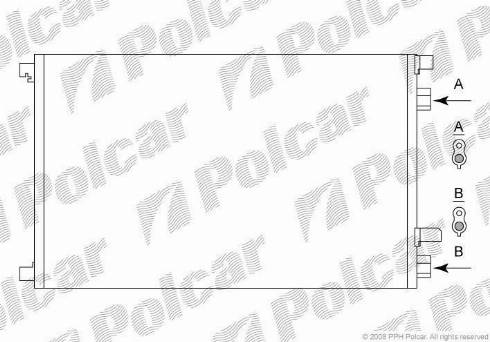 Polcar 6012K8C1 - Condenser, air conditioning www.autospares.lv