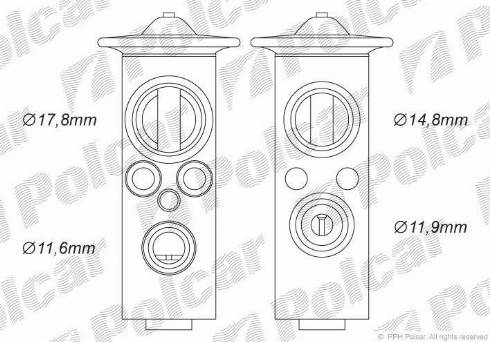 Polcar 6036KZ-1 - Izplešanās vārsts, Gaisa kond. sistēma www.autospares.lv