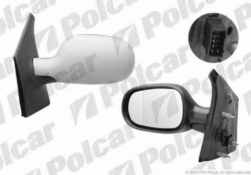 Polcar 6070514M - Ārējais atpakaļskata spogulis www.autospares.lv