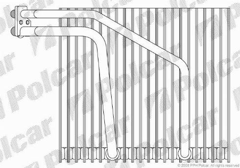 Polcar 6070P8-2 - Iztvaikotājs, Gaisa kondicionēšanas sistēma www.autospares.lv