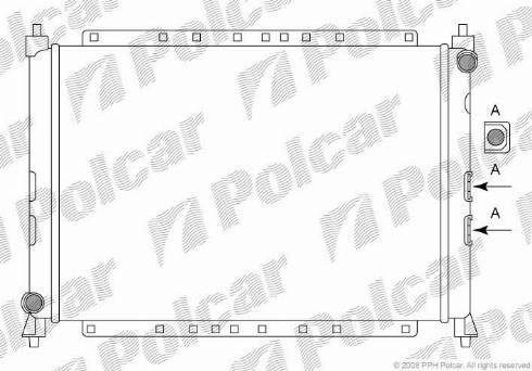 Polcar 631908A2 - Radiators, Motora dzesēšanas sistēma www.autospares.lv