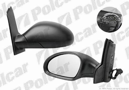 Polcar 6755514M - Ārējais atpakaļskata spogulis www.autospares.lv