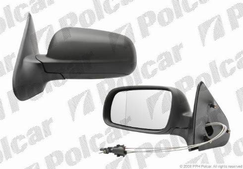 Polcar 6714511M - Ārējais atpakaļskata spogulis www.autospares.lv