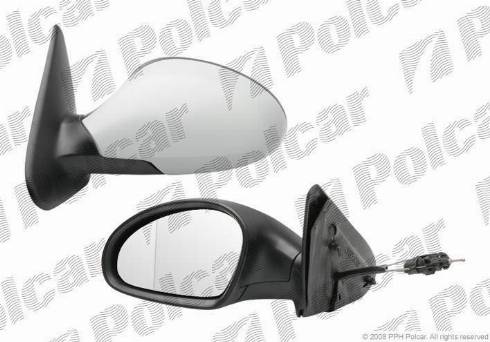 Polcar 6722512M - Ārējais atpakaļskata spogulis www.autospares.lv