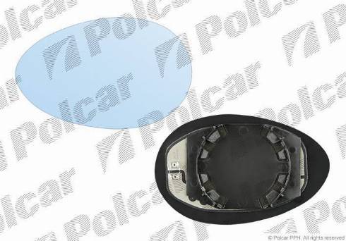 Polcar 1408542M - Spoguļstikls, Ārējais atpakaļskata spogulis www.autospares.lv