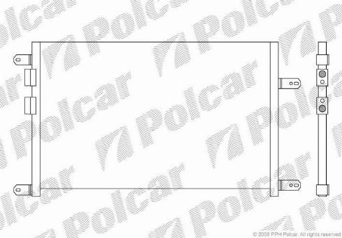 Polcar 1408K81X - Kondensators, Gaisa kond. sistēma www.autospares.lv