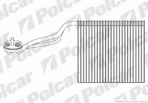 Polcar 1334P8-2 - Iztvaikotājs, Gaisa kondicionēšanas sistēma www.autospares.lv