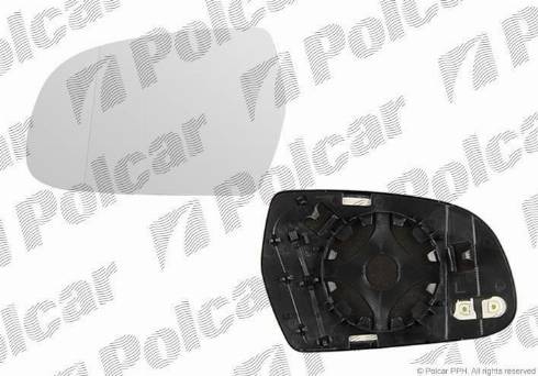 Polcar 1337545M - Spoguļstikls, Ārējais atpakaļskata spogulis www.autospares.lv