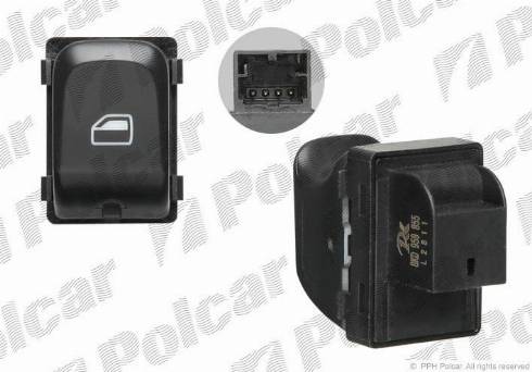 Polcar 1337P-71 - Slēdzis, Stikla pacēlājmehānisms www.autospares.lv