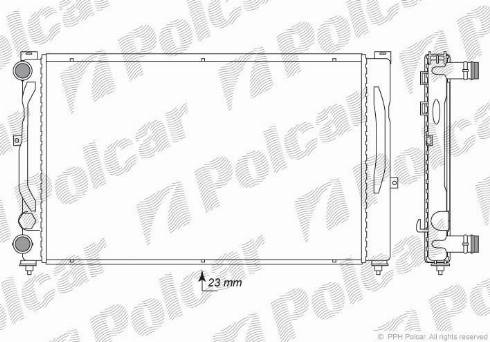 Polcar 13240802 - Radiators, Motora dzesēšanas sistēma www.autospares.lv