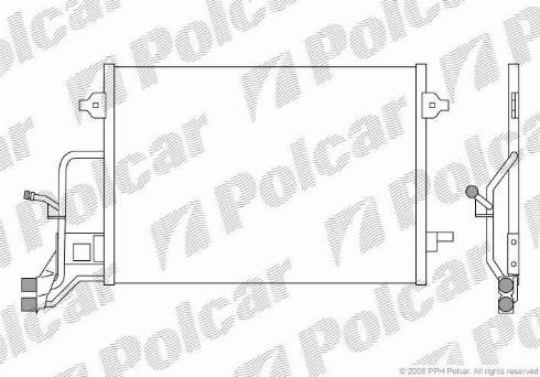 Polcar 1324K8C2 - Kondensators, Gaisa kond. sistēma www.autospares.lv